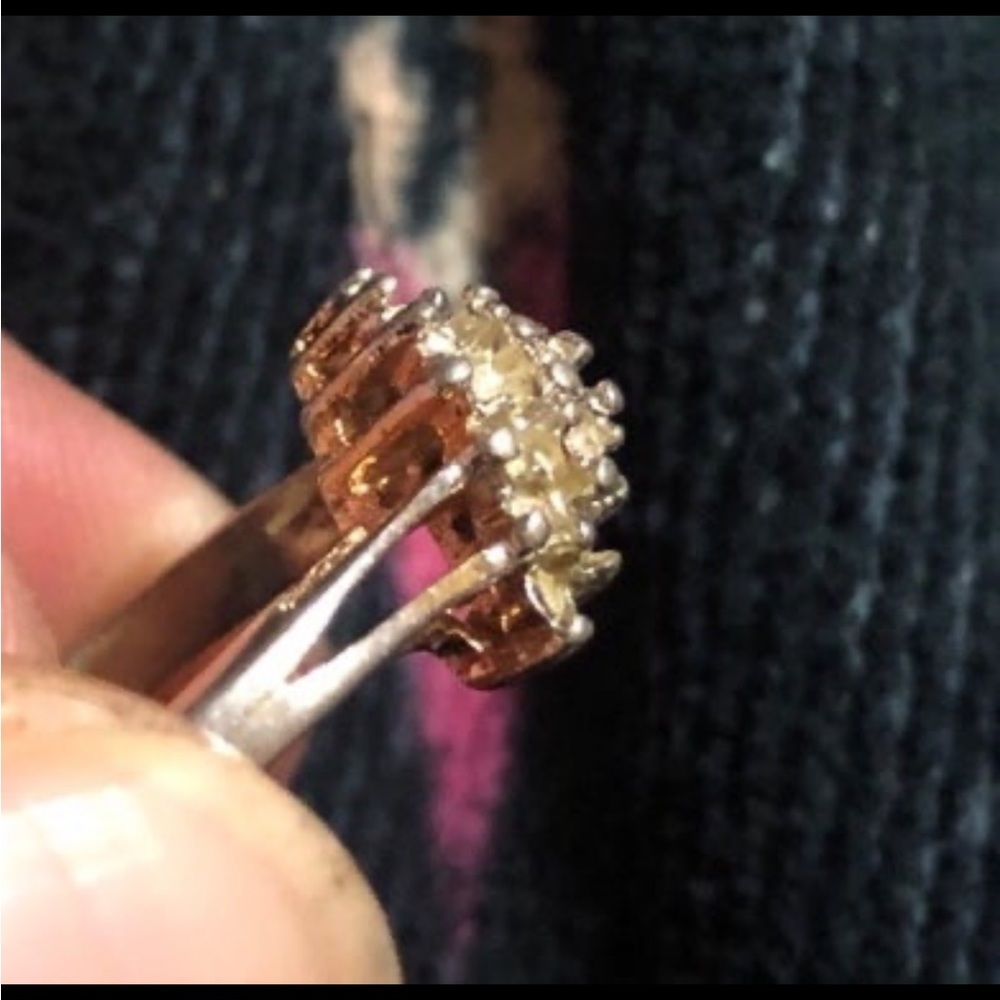10k gold plated cluster ring vintage - Picture 5 of 5